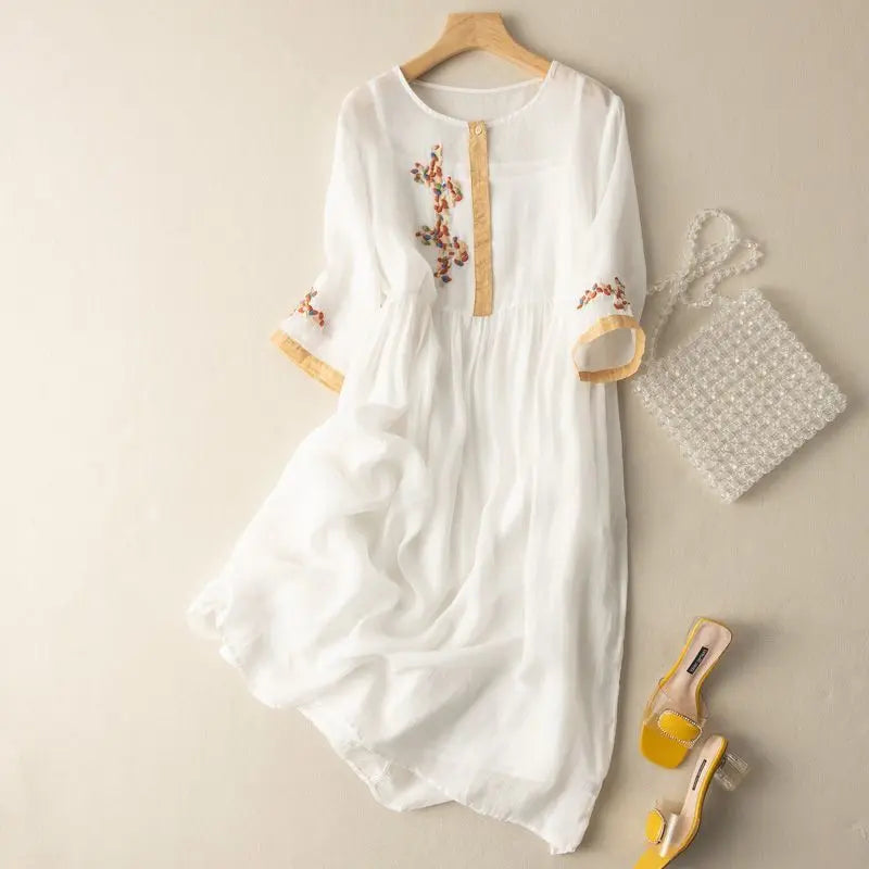 Rinalvo™ | Pattern Relaxed Midi Dress Rinalvo™