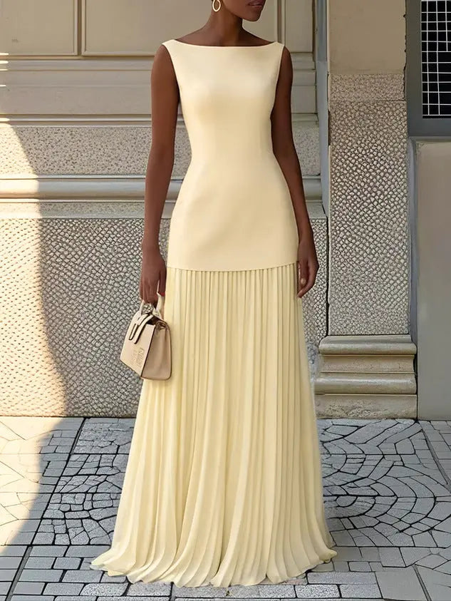 Rinalvo™ | Sleeveless Pleated Maxi Dress Rinalvo™