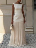 Rinalvo Sleeveless Pleated Maxi Dress