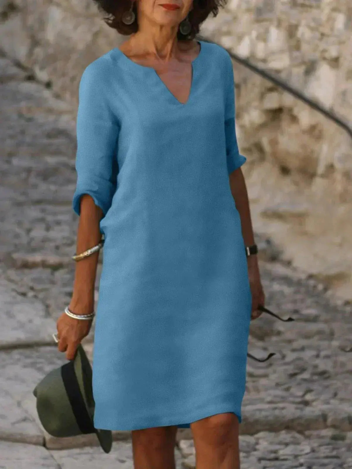 Rinalvo™ | Elegant Dress with V-Neck Rinalvo™