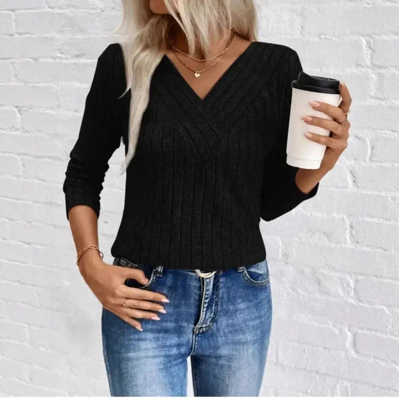 Rinalvo™ | Elegant Sunken Stripe Sweater Rinalvo™