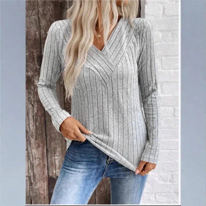 Rinalvo™ | Elegant Sunken Stripe Sweater Rinalvo™
