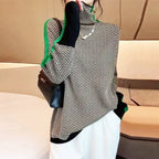 Rinalvo™ | Herringbone Luxe Turtleneck Rinalvo™