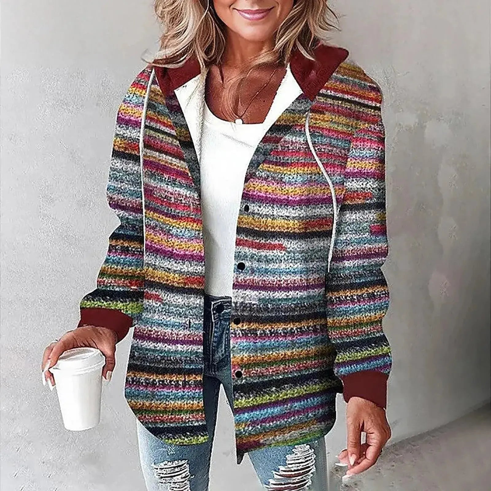 Rinalvo™ | Checkered Lined Cardigan Women Rinalvo™