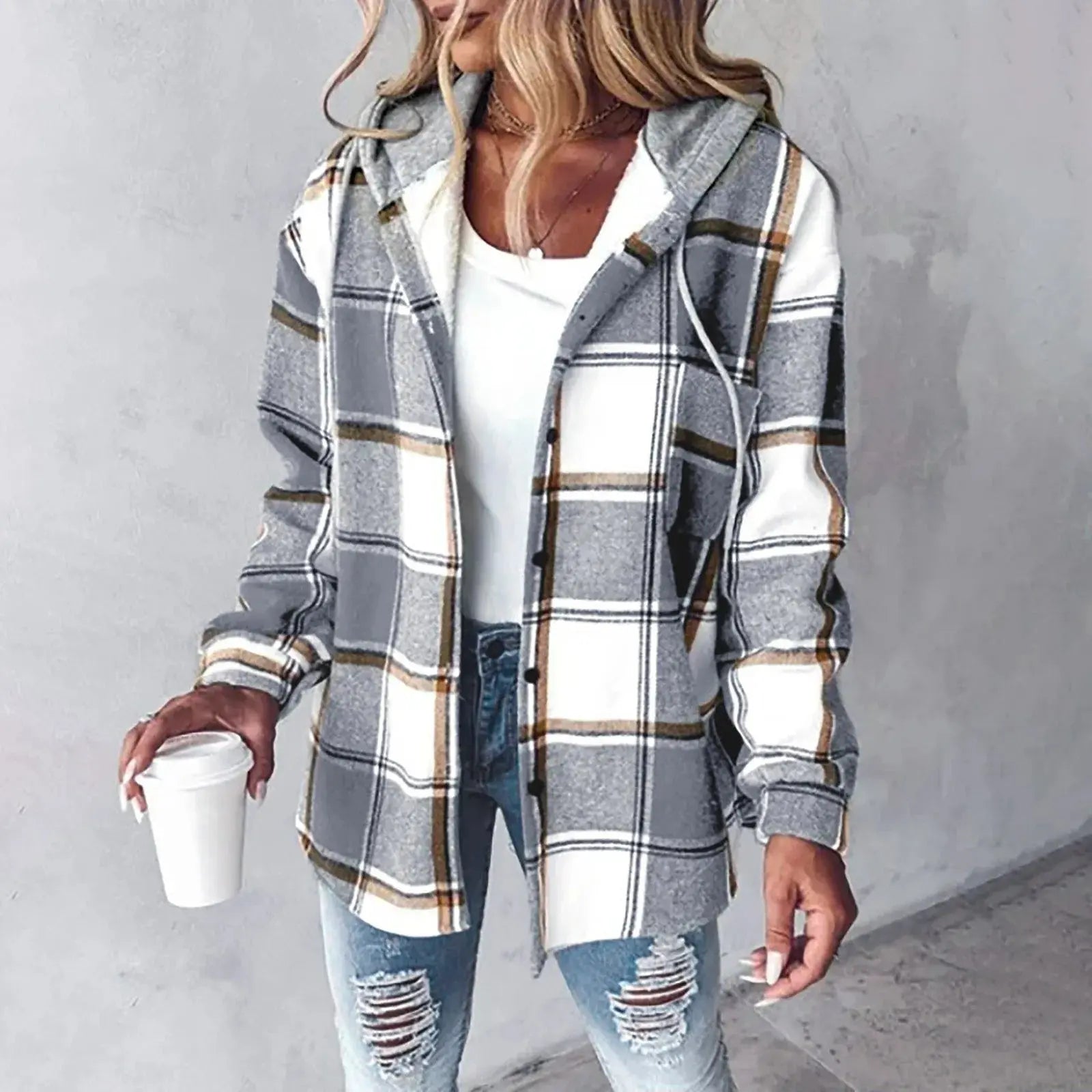 Rinalvo™ | Checkered Lined Cardigan Women Rinalvo™