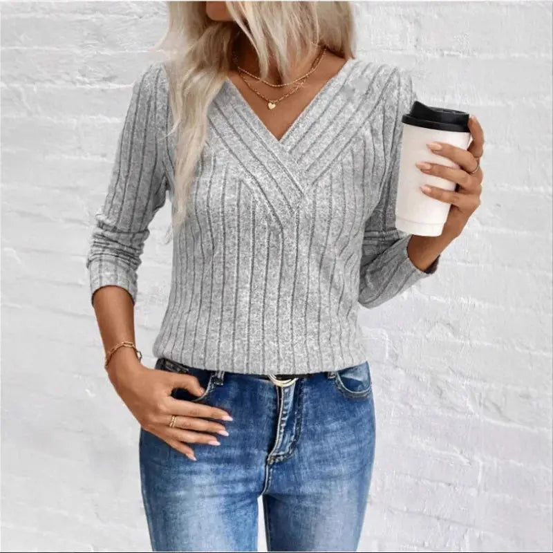 Rinalvo™ | Elegant Sunken Stripe Sweater Rinalvo™