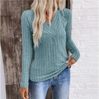 Rinalvo™ Elegant Sunken Stripe Sweater