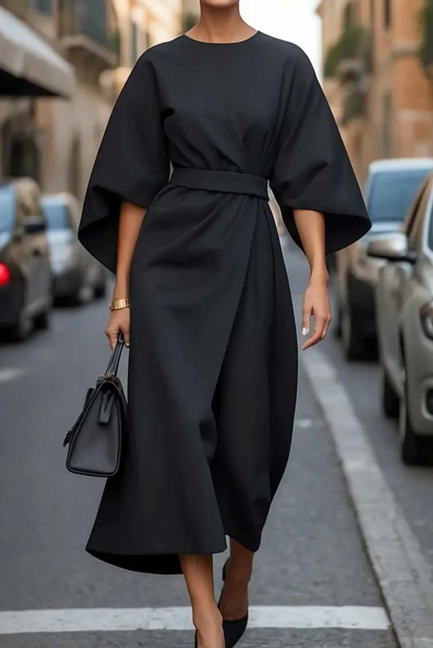 Rinalvo™ | Elegant Dress with Lantern Sleeves Rinalvo™