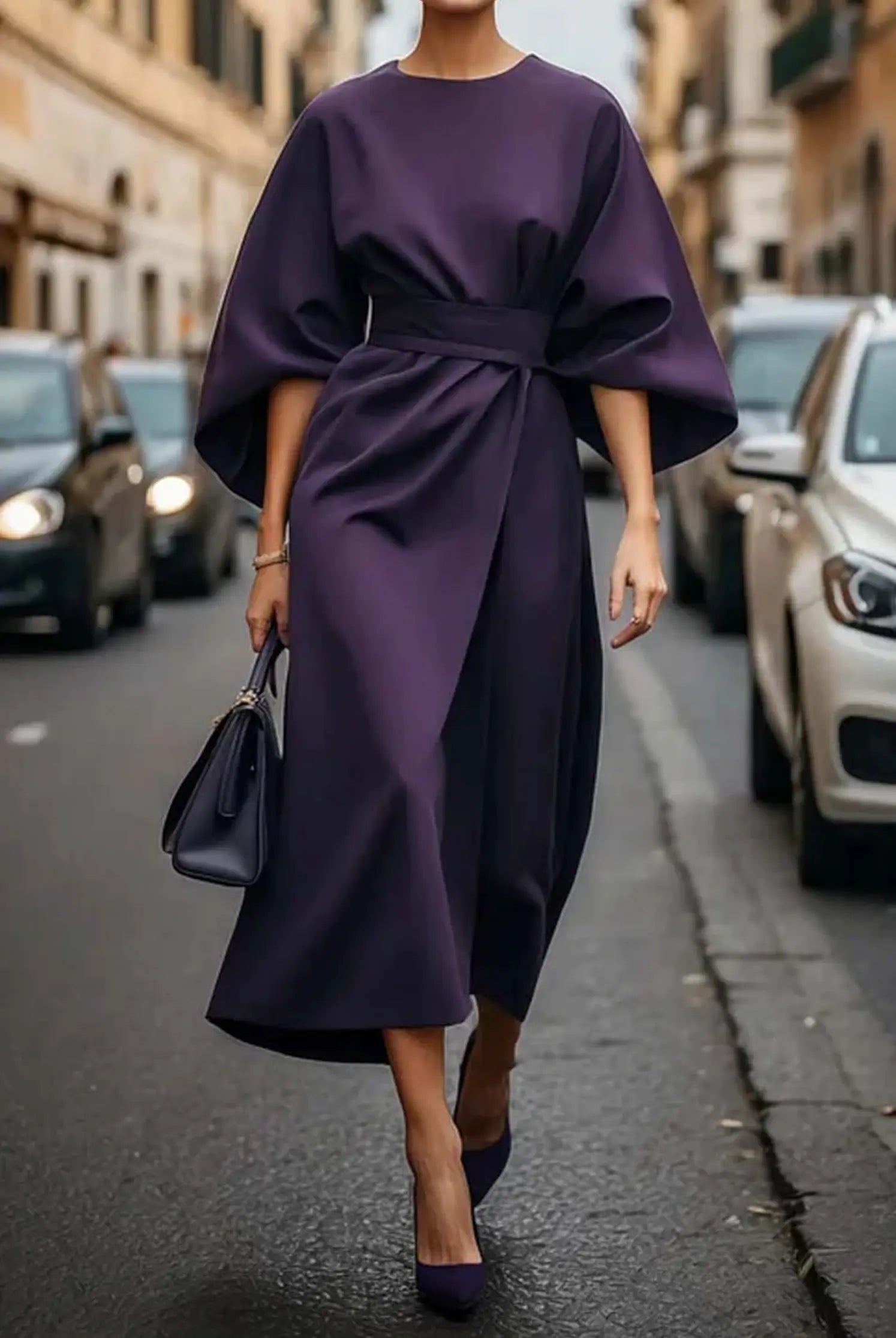 Rinalvo™ | Elegant Dress with Lantern Sleeves Rinalvo™