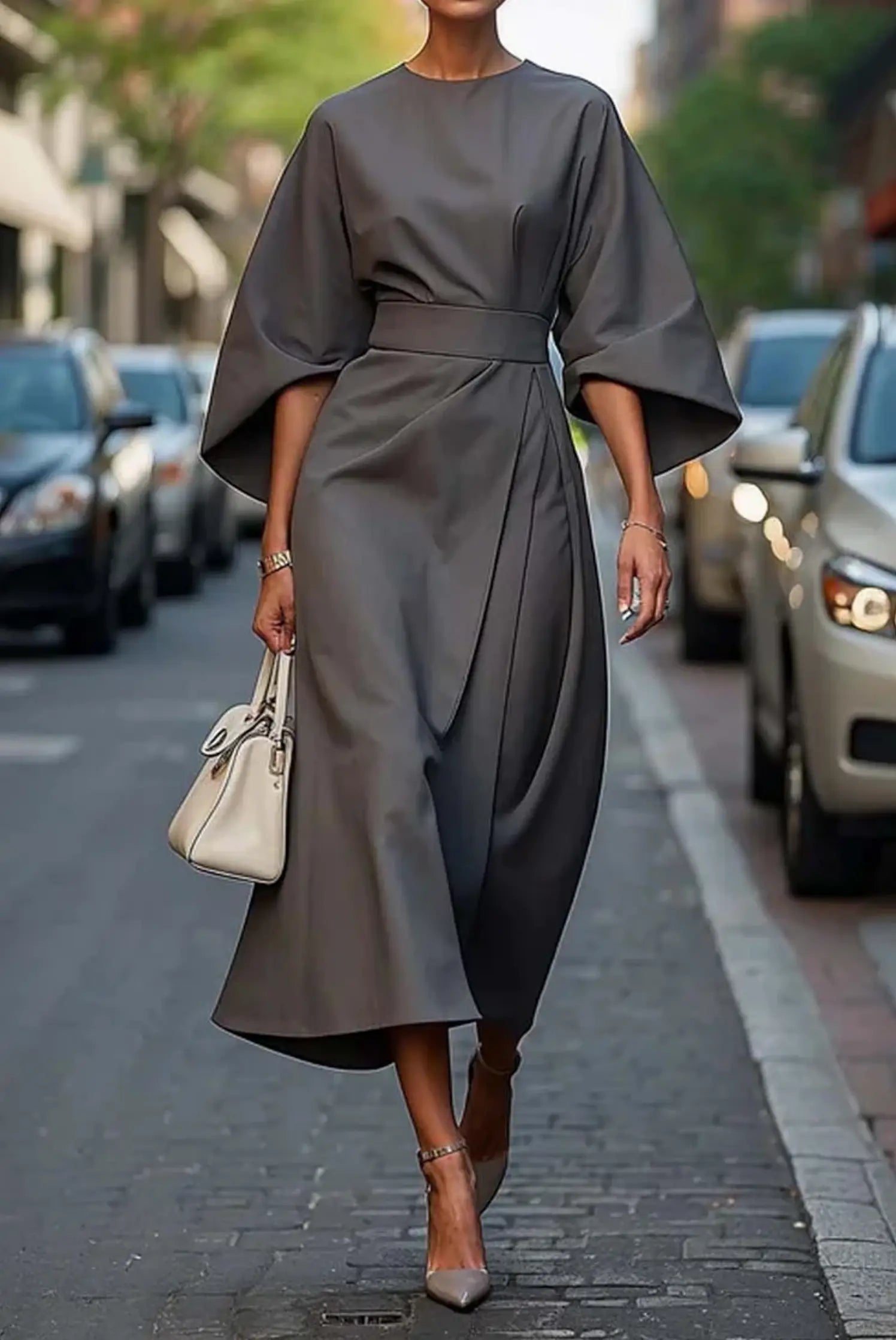 Rinalvo™ | Elegant Dress with Lantern Sleeves Rinalvo™