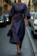 Rinalvo Elegant Dress with Lantern Sleeves