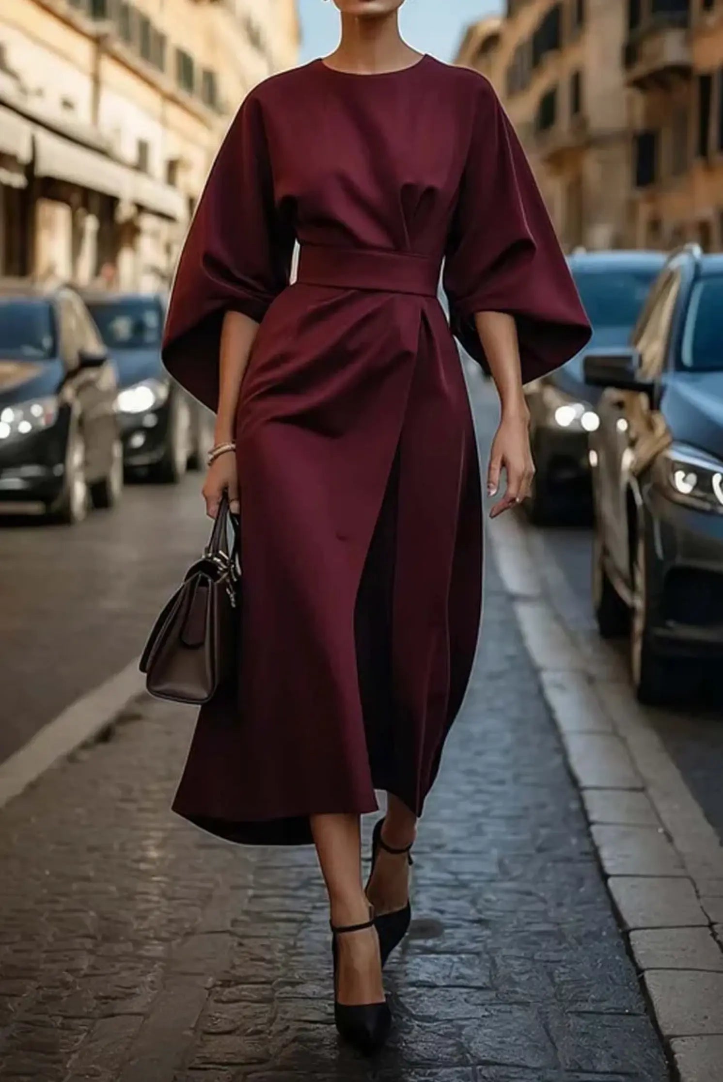 Rinalvo™ | Elegant Dress with Lantern Sleeves Rinalvo™
