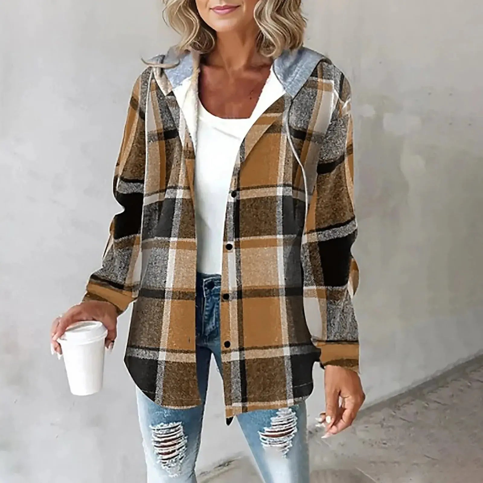 Rinalvo™ | Checkered Lined Cardigan Women Rinalvo™