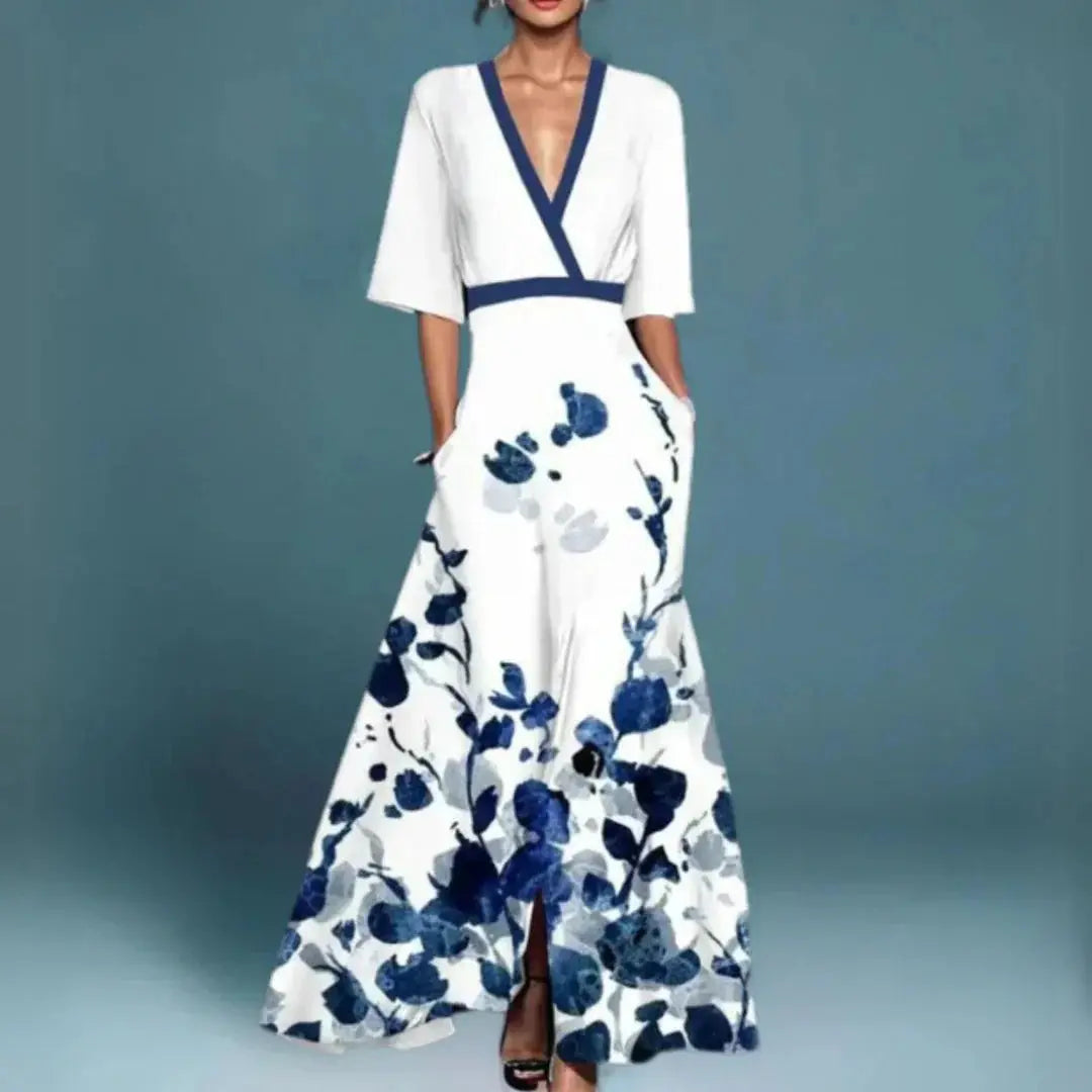 Rinalvo™ | Elegant Maxi Dress with Floral Pattern Rinalvo™