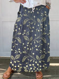 Josa™ Retro Floral Art Pocket Skirt with Elastic Waistband Rinalvo™