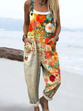 Rinalvo Vintage Floral Jumpsuit for Women