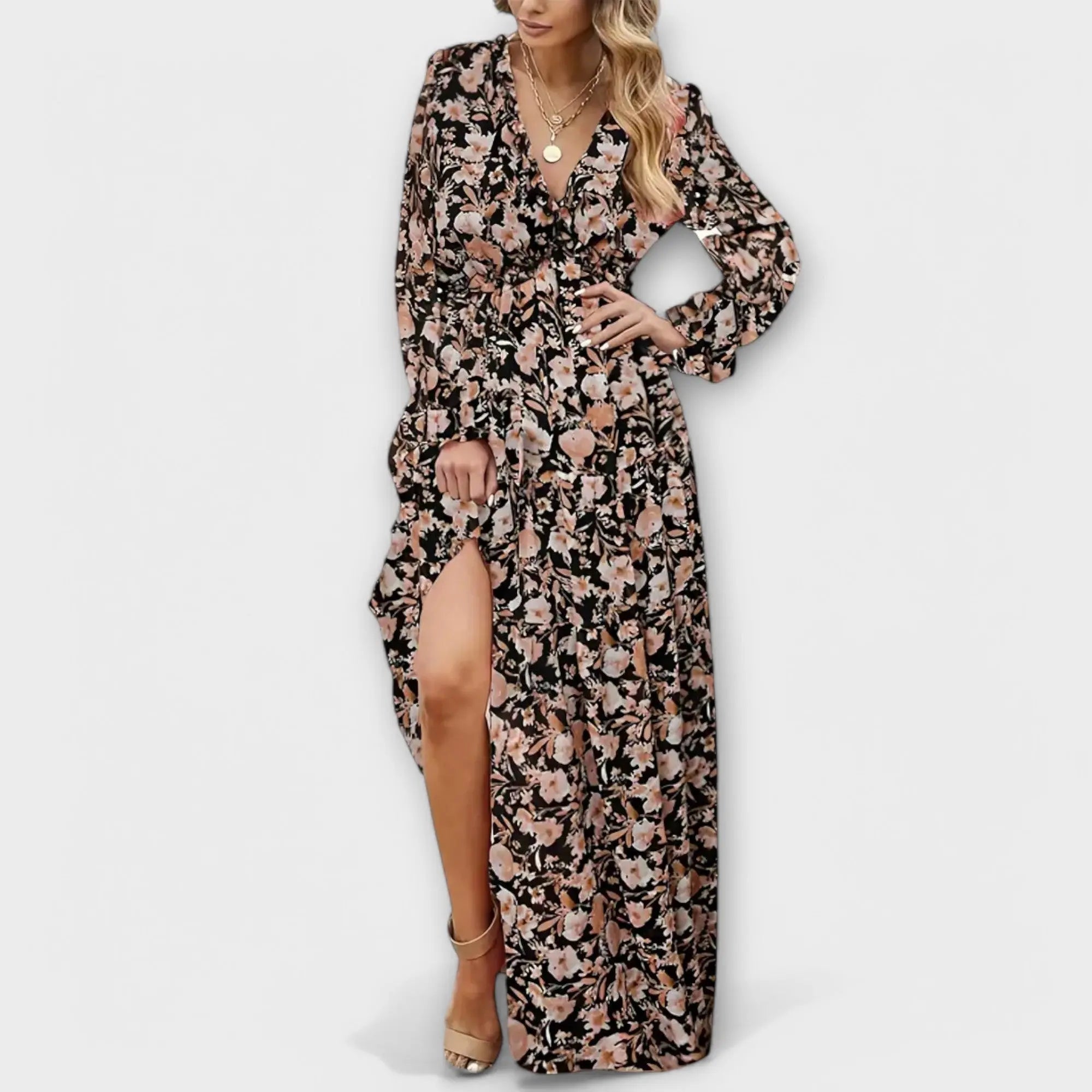 Rinalvo™ | Floral V-Neck Maxi Dress Rinalvo™