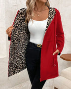 Rinalvo Reversible Coat with Leopard Print