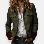 Rinalvo Women's Herringbone Long Sleeve Jacket