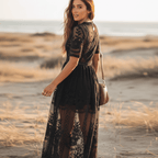 Boho Black Maxi Dress