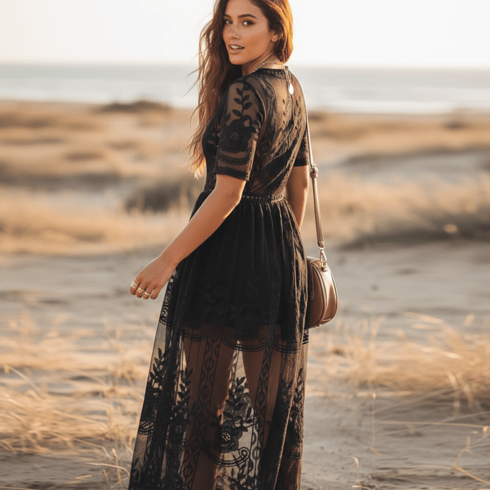 Boho Black Maxi Dress