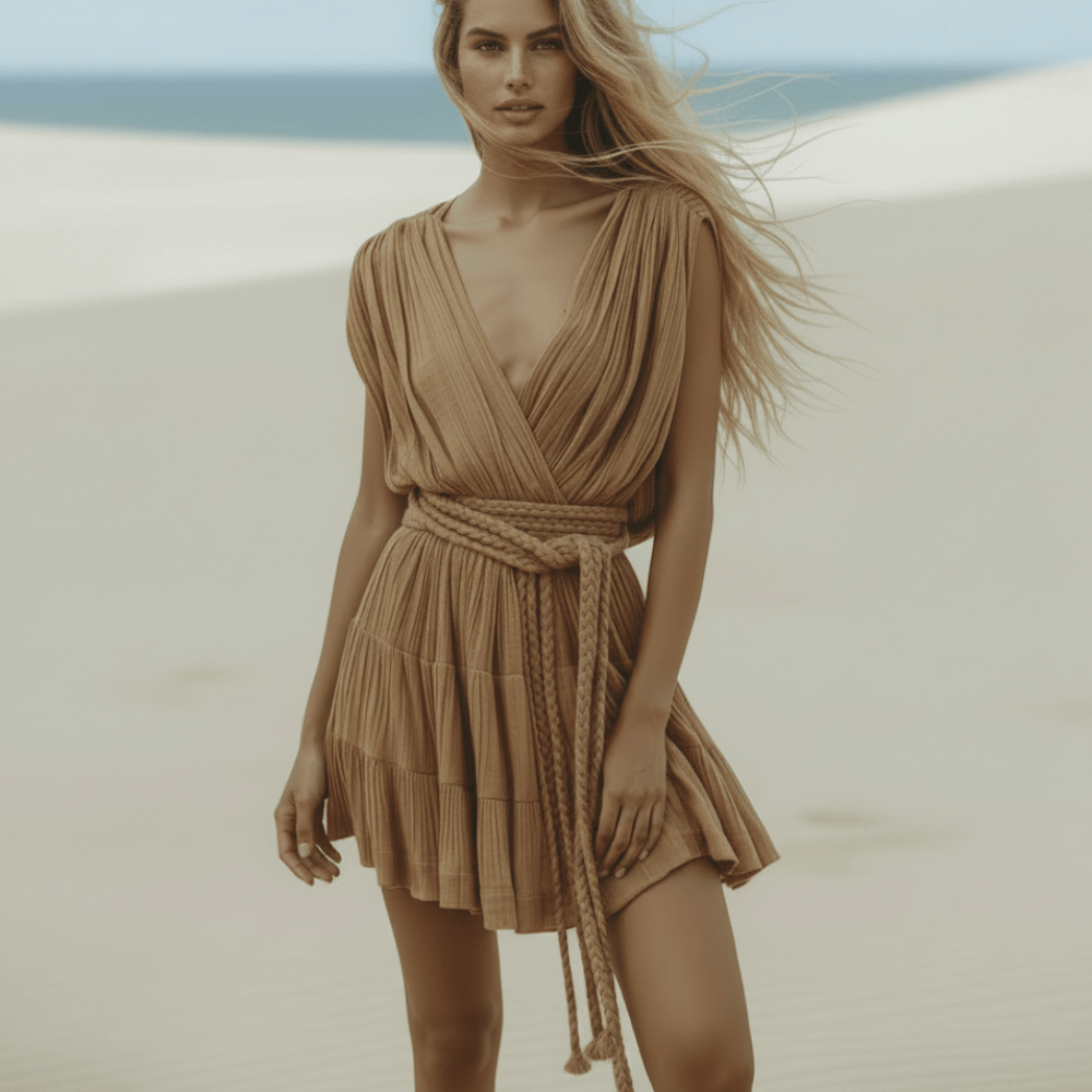 Boho Beach Cover Up Mini Dress