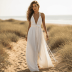 Boho Backless Bandage Maxi Dress