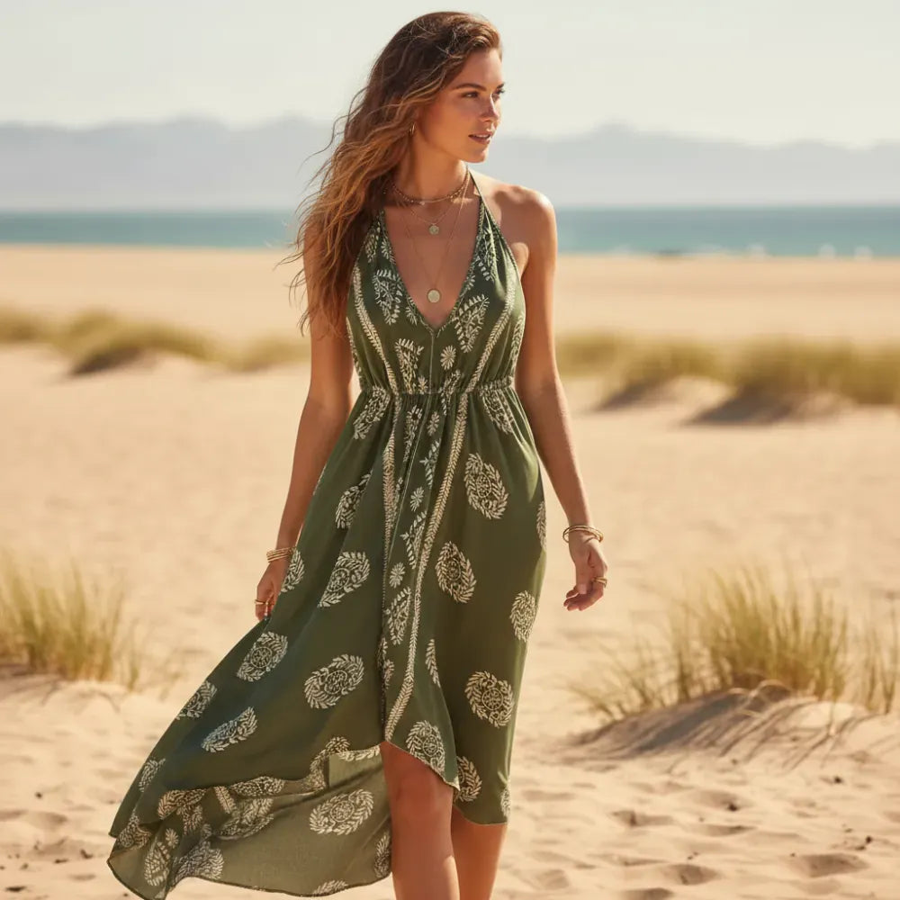 Boho Floral High Low Maxi Dress