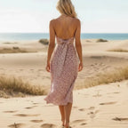 Boho Floral Tie Back Midi Sundress