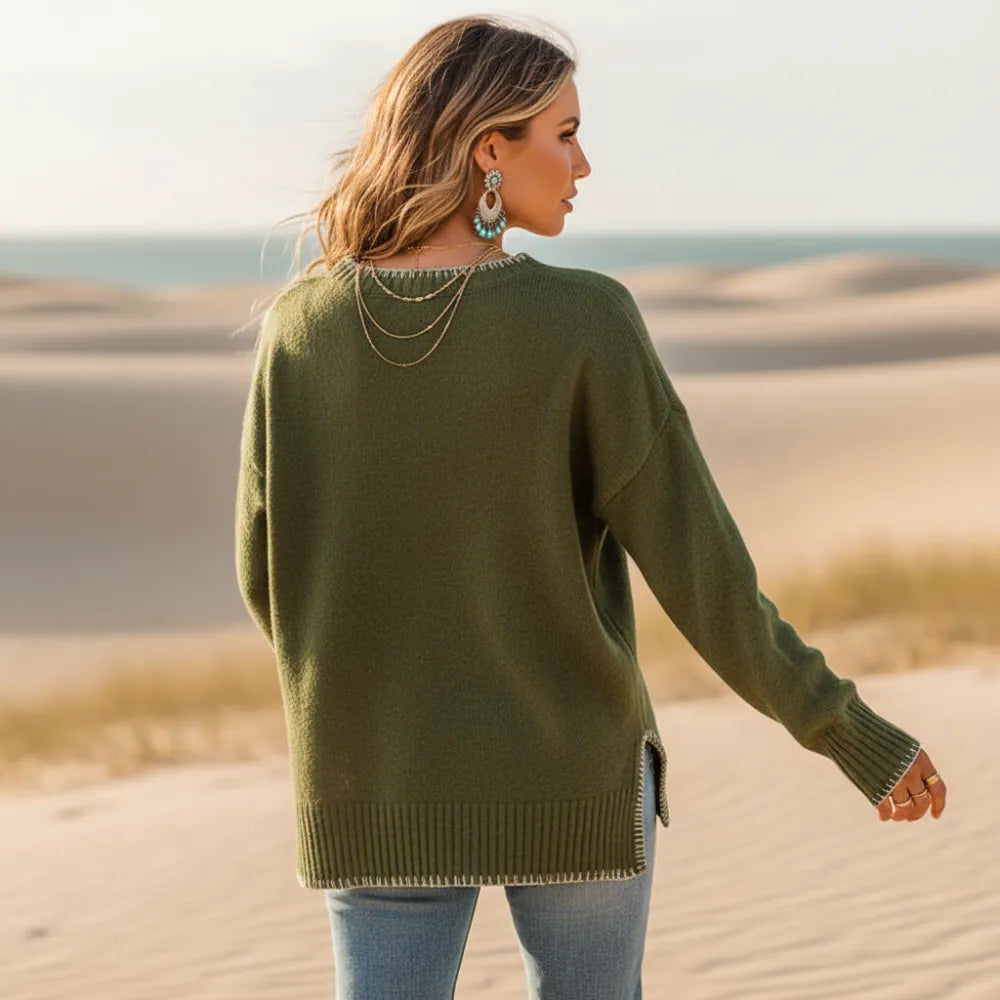 Boho Loose Fit Pullover Sweater