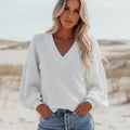 Boho Lantern Sleeve Knit Top
