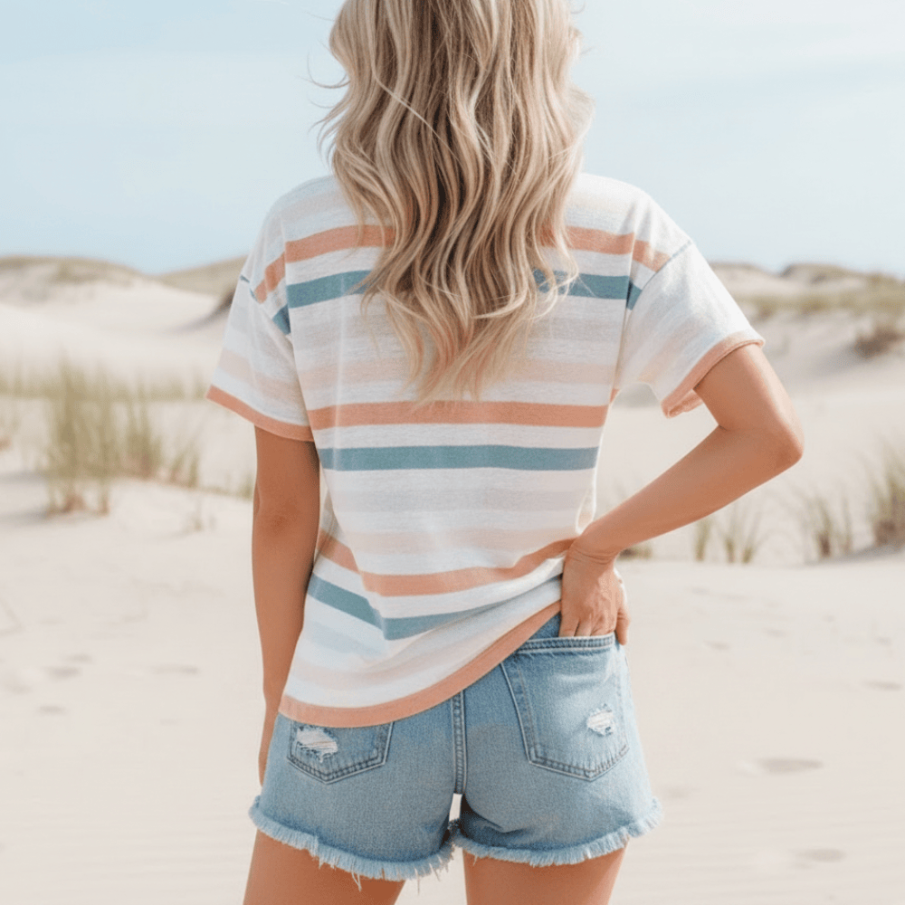 Boho Striped Casual Tee