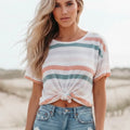 Boho Striped Casual Tee