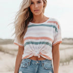 Boho Striped Casual Tee