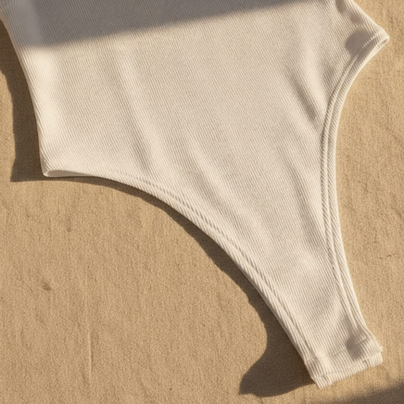Racerback Sleeveless Ribbed Bodysuit
