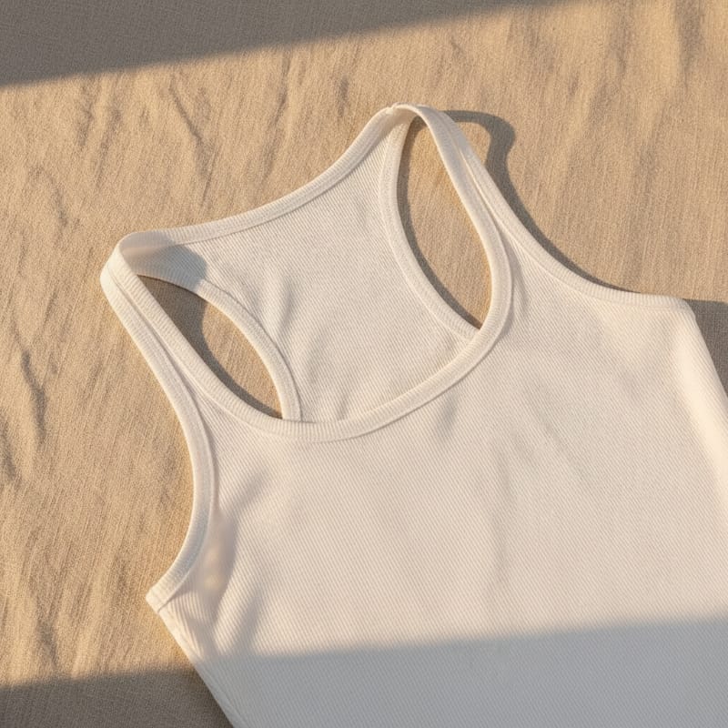 Racerback Sleeveless Ribbed Bodysuit