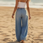 Boho Wide Leg Denim Hippie Pants