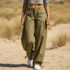 Boho Wide Leg Denim Hippie Pants