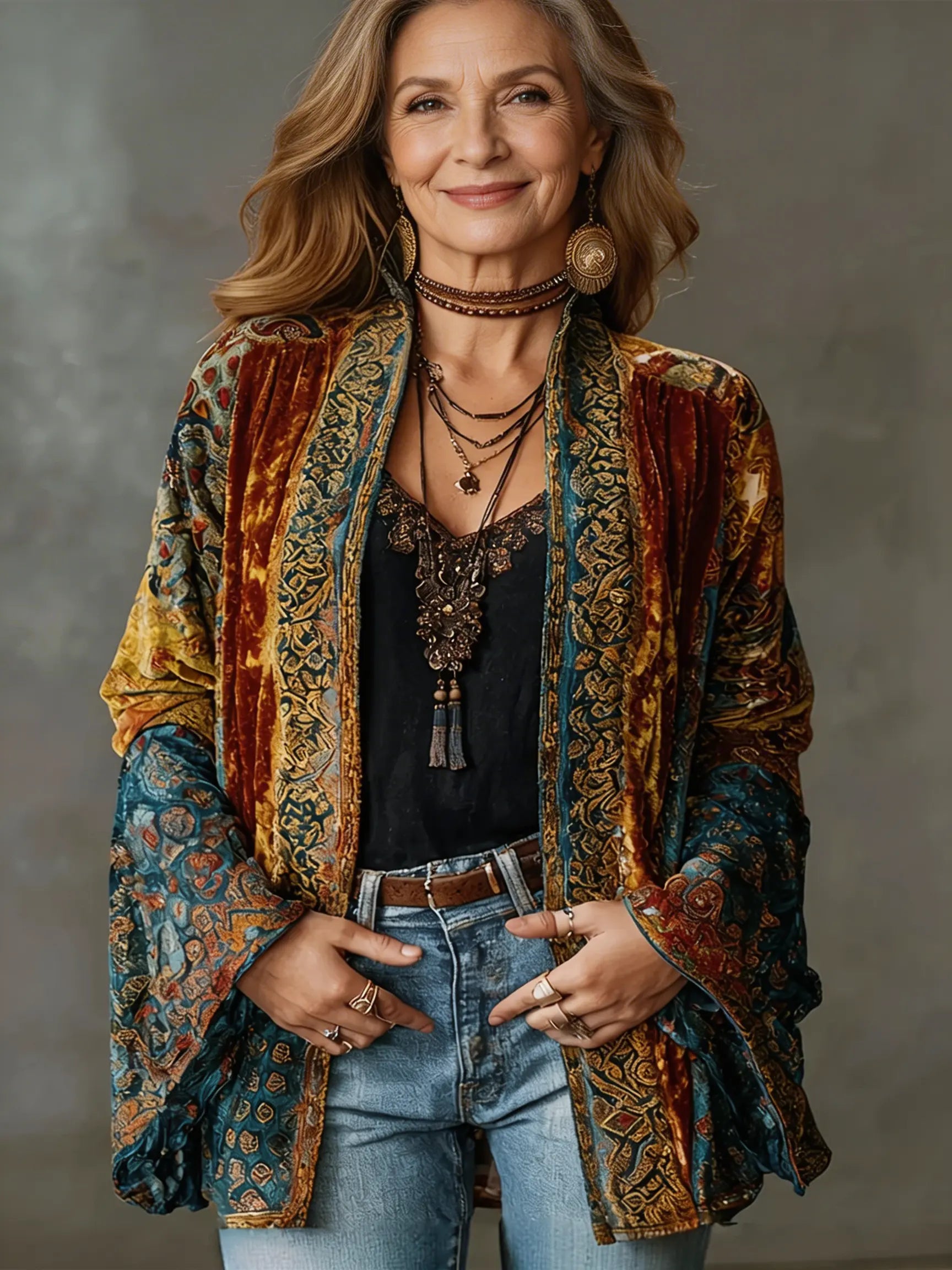 Rinalvo Women's Boho Kimono Jacket