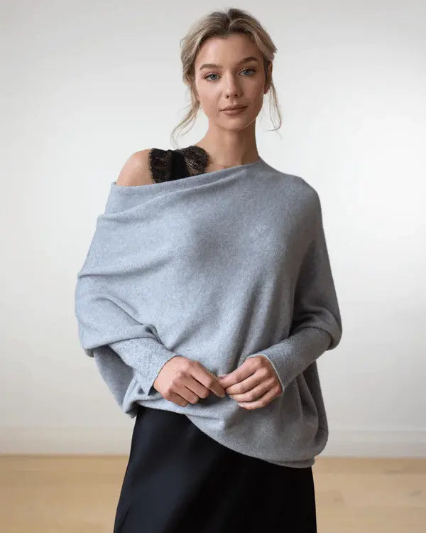Rinalvo™ Women's Off Shoulder Long Sleeve Sweater