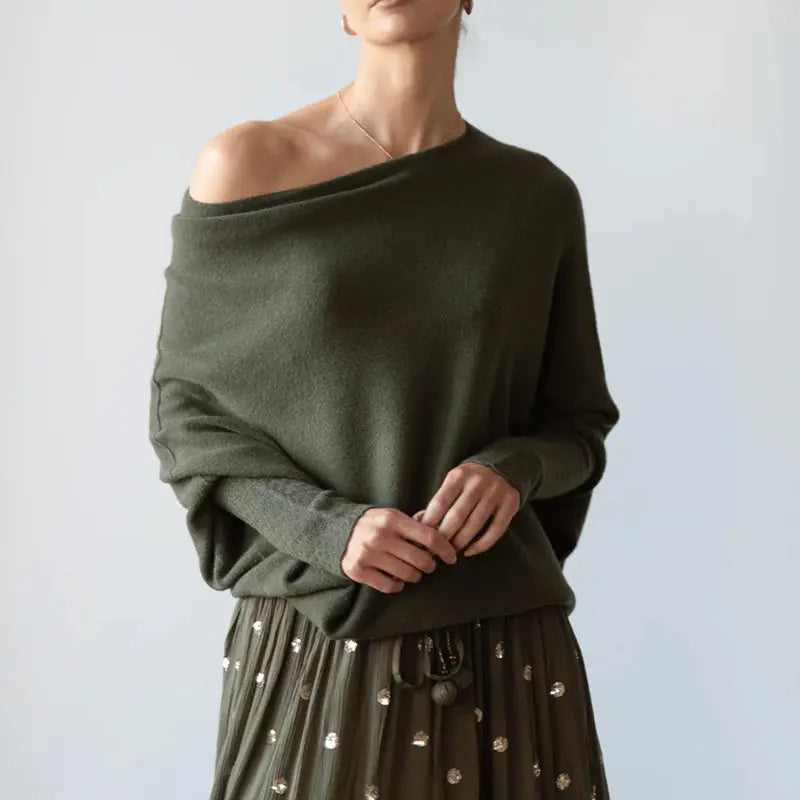 Rinalvo™ | Women's Off Shoulder Long Sleeve Sweater Rinalvo™