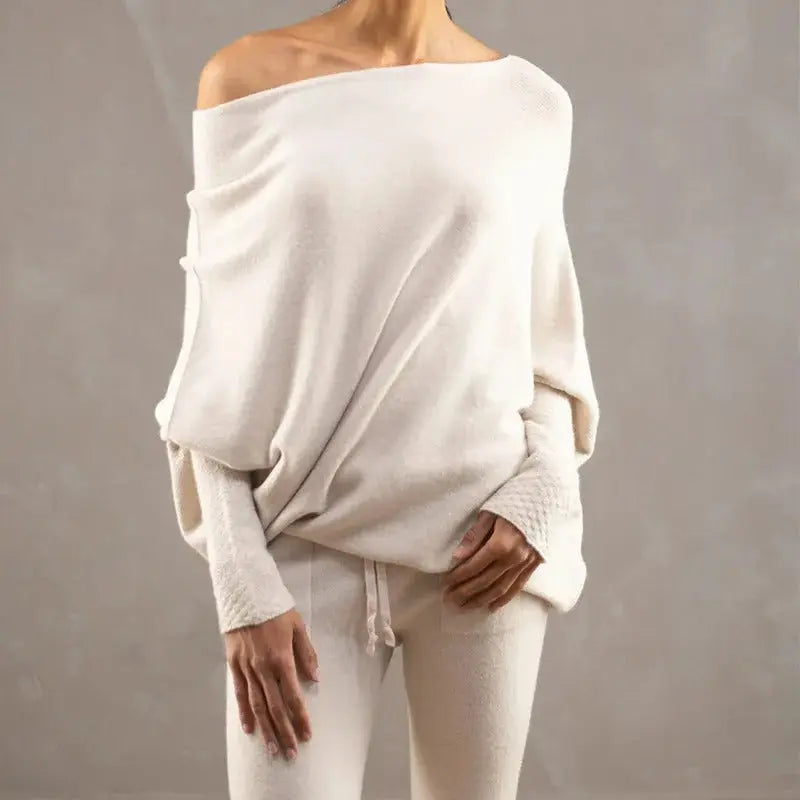 Rinalvo™ | Women's Off Shoulder Long Sleeve Sweater Rinalvo™