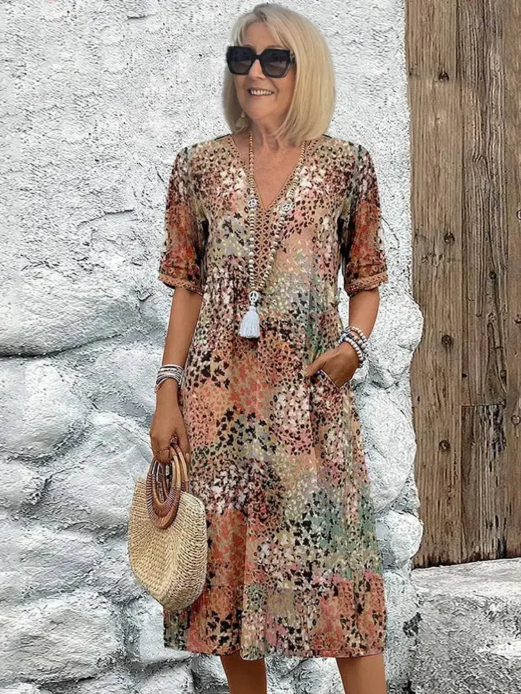 Rinalvo™ | Colorful Midi Dress Rinalvo™