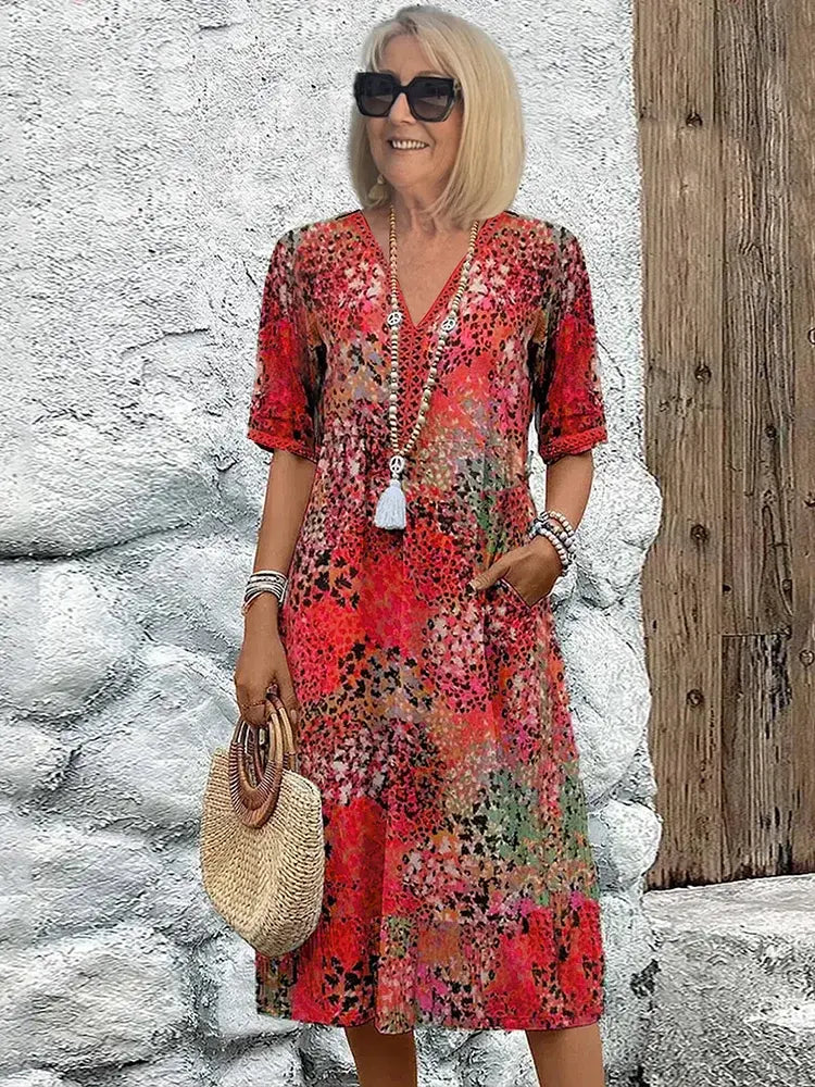 Rinalvo Colorful Midi Dress