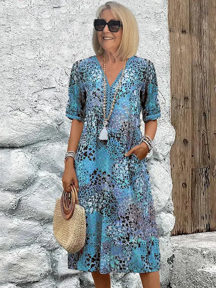 Rinalvo™ | Colorful Midi Dress Rinalvo™