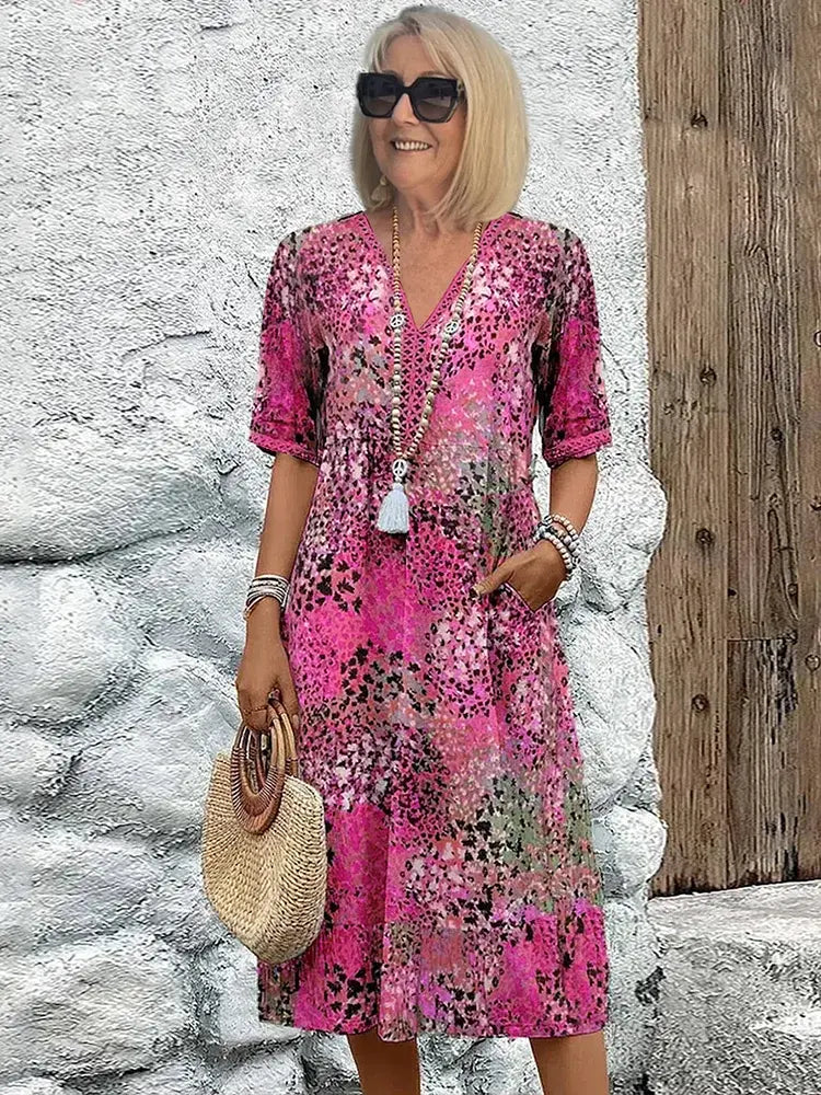 Rinalvo™ | Colorful Midi Dress Rinalvo™