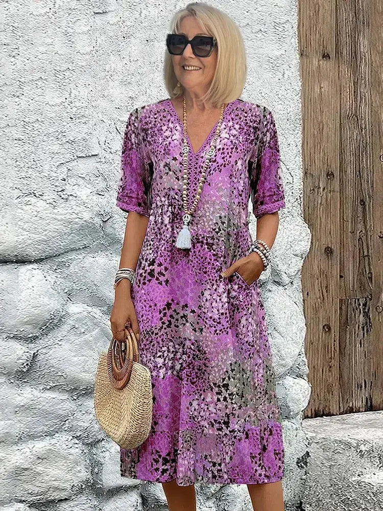 Rinalvo™ | Colorful Midi Dress Rinalvo™