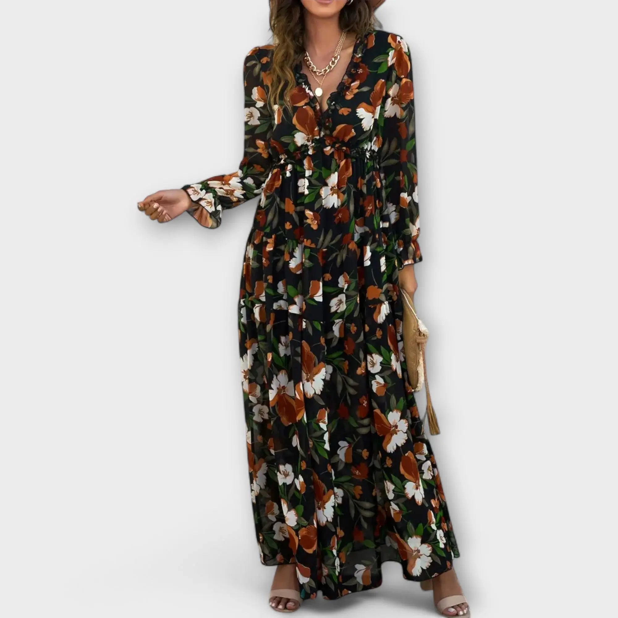 Rinalvo™ | Floral V-Neck Maxi Dress Rinalvo™