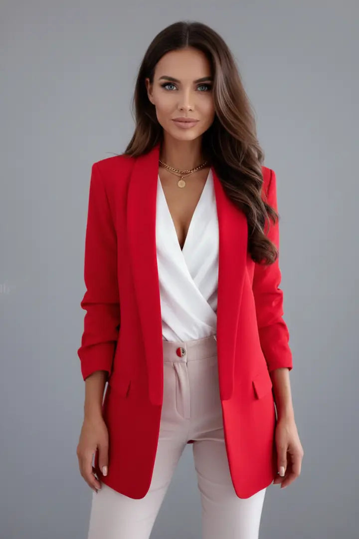 Rinalvo™ | Women's Fitted Wrap Collar Blazer Rinalvo™