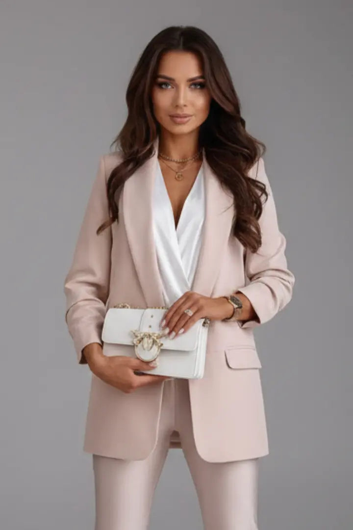 Rinalvo™ | Women's Fitted Wrap Collar Blazer Rinalvo™
